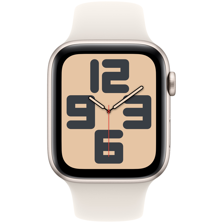 Apple Watch SE GPS 44mm Starlight Aluminium Case with Starlight Sport Band - S/M,Model A2723