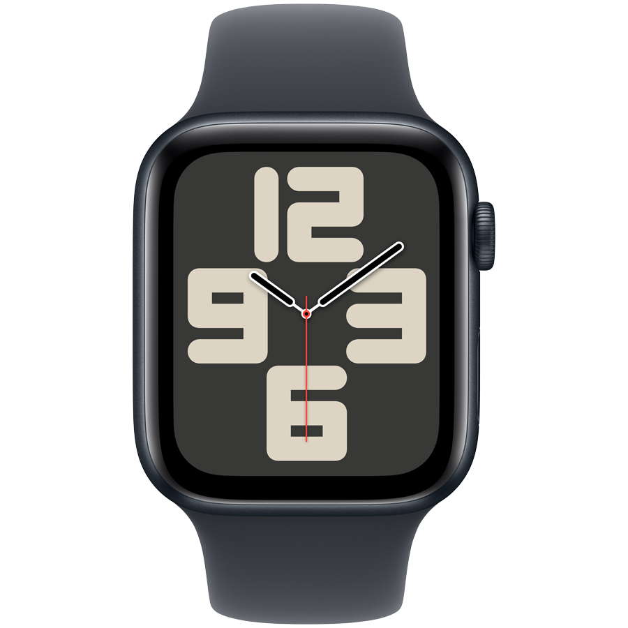 Apple Watch SE GPS 44mm Midnight Aluminium Case with Midnight Sport Band - M/L,Model A2723