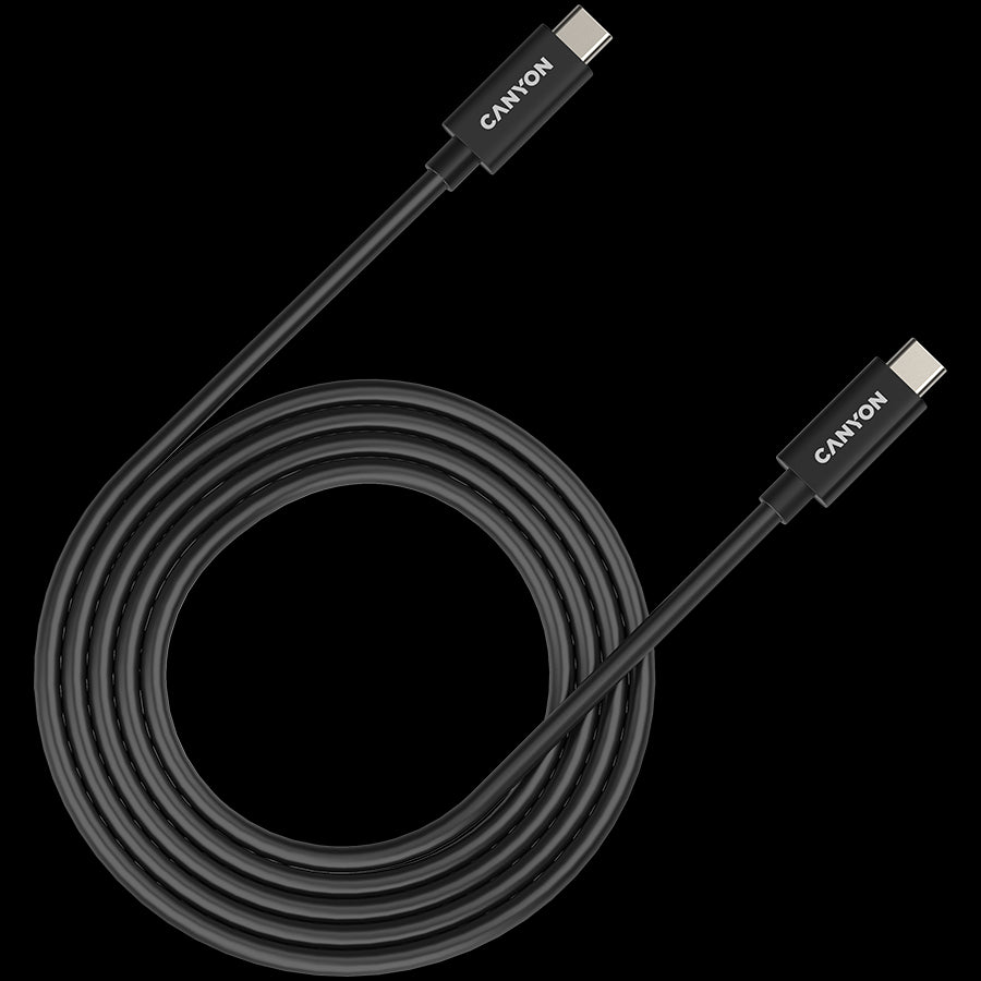 CANYON cable UC-42 USB-C to USB-C 240W 20Gbps 4k 2m Black