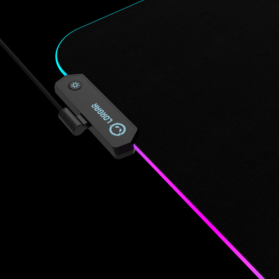 Lorgar Steller 919, Gaming mouse pad, High-speed surface, anti-slip rubber base, RGB backlight, USB connection, Lorgar WP Gameware support, size: 900mm x 360mm x 3mm, weight 0.635kg