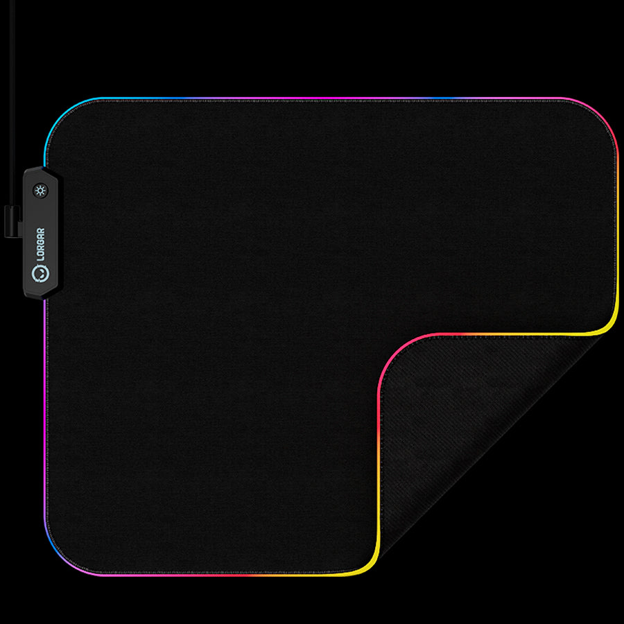 Lorgar Steller 913, Gaming mouse pad, High-speed surface, anti-slip rubber base, RGB backlight, USB connection, Lorgar WP Gameware support, size: 360mm x 300mm x 3mm, weight 0.250kg