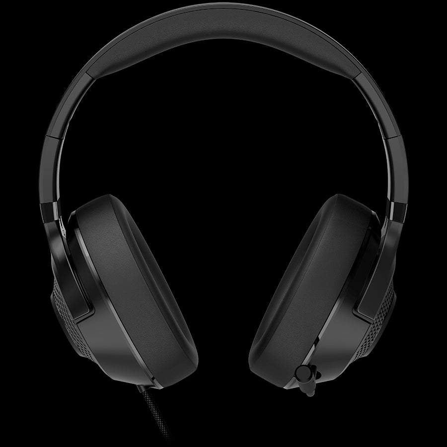 LORGAR Noah 101, Gaming headset with microphone, 3.5mm jack connection, cable length 2m, foldable design, PU leather ear pads, size: 185*195*80mm, 0.245kg, black