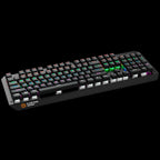 CANYON Hazard GK-6, Wired multimedia gaming keyboard with lighting effect, 108pcs rainbow LED, Numbers 104keys, EN double injection layout, cable length 1.8M, 450.5*163.7*42mm, 0.90kg, color black