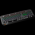 CANYON Hazard GK-6, Wired multimedia gaming keyboard with lighting effect, 108pcs rainbow LED, Numbers 104keys, EN double injection layout, cable length 1.8M, 450.5*163.7*42mm, 0.90kg, color black
