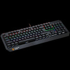 CANYON Hazard GK-6, Wired multimedia gaming keyboard with lighting effect, 108pcs rainbow LED, Numbers 104keys, EN double injection layout, cable length 1.8M, 450.5*163.7*42mm, 0.90kg, color black