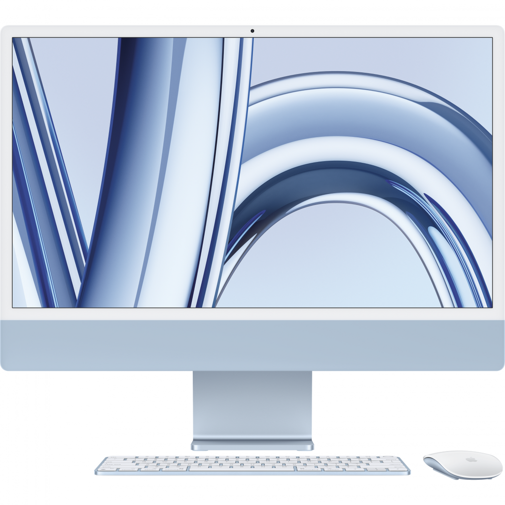 24-inch iMac with Retina 4.5K display: Apple M3 chip with 8_core CPU and 8_core GPU, 256GB SSD - Blue,Model A2874