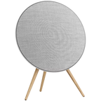Beosound A9 5th Gen Speaker Natural Alu (Back Grey Mist/Cover Kvadrat Light Grey/Legs Oak)