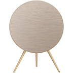 Beosound A9 5th Gen Speaker Gold Tone (Back Sand/Cover Golden/Legs White Oak)