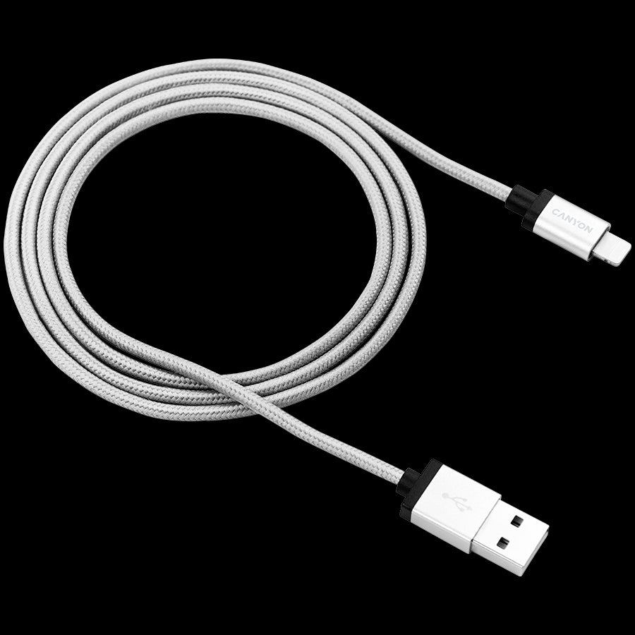 CANYON cable MFI-3 Lightning 12W 1m Grey
