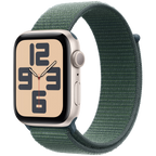 Apple Watch SE GPS 44mm Starlight Aluminium Case with Lake Green Sport Loop,Model A2723