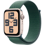 Apple Watch SE GPS 40mm Starlight Aluminium Case with Lake Green Sport Loop,Model A2722