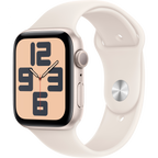 Apple Watch SE GPS 44mm Starlight Aluminium Case with Starlight Sport Band - M/L,Model A2723