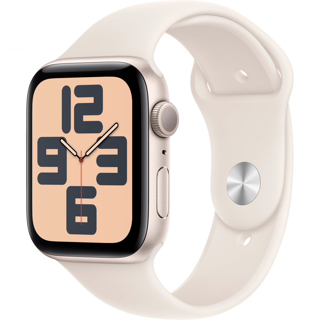 Apple Watch SE GPS 44mm Starlight Aluminium Case with Starlight Sport Band - S/M,Model A2723