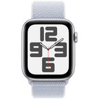 Apple Watch SE GPS 40mm Silver Aluminium Case with Blue Cloud Sport Loop,Model A2722