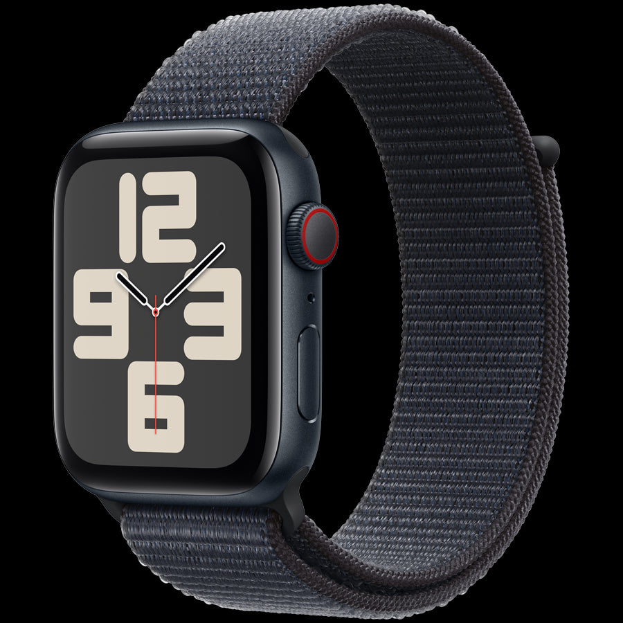 Apple Watch SE GPS + Cellular 44mm Midnight Aluminium Case with Ink Sport Loop,Model A2724