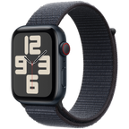 Apple Watch SE GPS + Cellular 44mm Midnight Aluminium Case with Ink Sport Loop,Model A2724