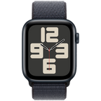 Apple Watch SE GPS + Cellular 44mm Midnight Aluminium Case with Ink Sport Loop,Model A2724