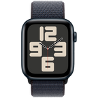 Apple Watch SE GPS + Cellular 40mm Midnight Aluminium Case with Ink Sport Loop,Model A2725