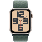 Apple Watch SE GPS + Cellular 40mm Starlight Aluminium Case with Lake Green Sport Loop,Model A2725