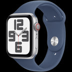 Apple Watch SE GPS + Cellular 40mm Silver Aluminium Case with Denim Sport Band - M/L,Model A2725