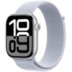 Apple Watch Series 10 GPS 42mm Silver Aluminium Case with Blue Cloud Sport Loop,Model A2997