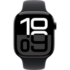 Apple Watch Series 10 GPS 46mm Jet Black Aluminium Case with Black Sport Band - S/M,Model A2999