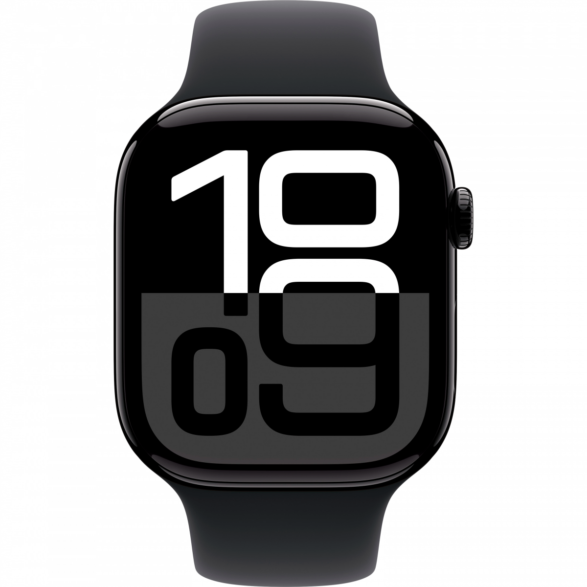 Apple Watch Series 10 GPS 46mm Jet Black Aluminium Case with Black Sport Band - S/M,Model A2999