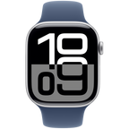 Apple Watch Series 10 GPS 42mm Silver Aluminium Case with Denim Sport Band - M/L,Model A2997