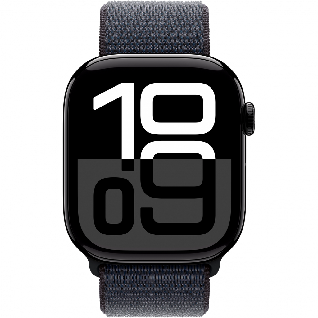 Apple Watch Series 10 GPS 46mm Jet Black Aluminium Case with Ink Sport Loop,Model A2999