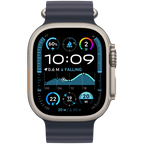 Apple Watch Ultra 2 GPS + Cellular 49mm Natural Titanium Case with Navy Ocean Band,Model A2986