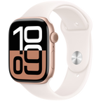 Apple Watch Series 10 GPS + Cellular 46mm Rose Gold Aluminium Case with Light Blush Sport Band - S/M,Model A3003