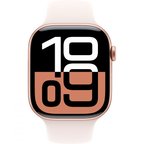 Apple Watch Series 10 GPS + Cellular 46mm Rose Gold Aluminium Case with Light Blush Sport Band - M/L,Model A3003