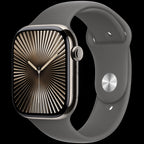 Apple Watch Series 10 GPS + Cellular 46mm Natural Titanium Case with Stone Grey Sport Band - S/M,Model A3003