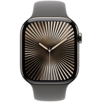 Apple Watch Series 10 GPS + Cellular 46mm Natural Titanium Case with Stone Grey Sport Band - M/L,Model A3003