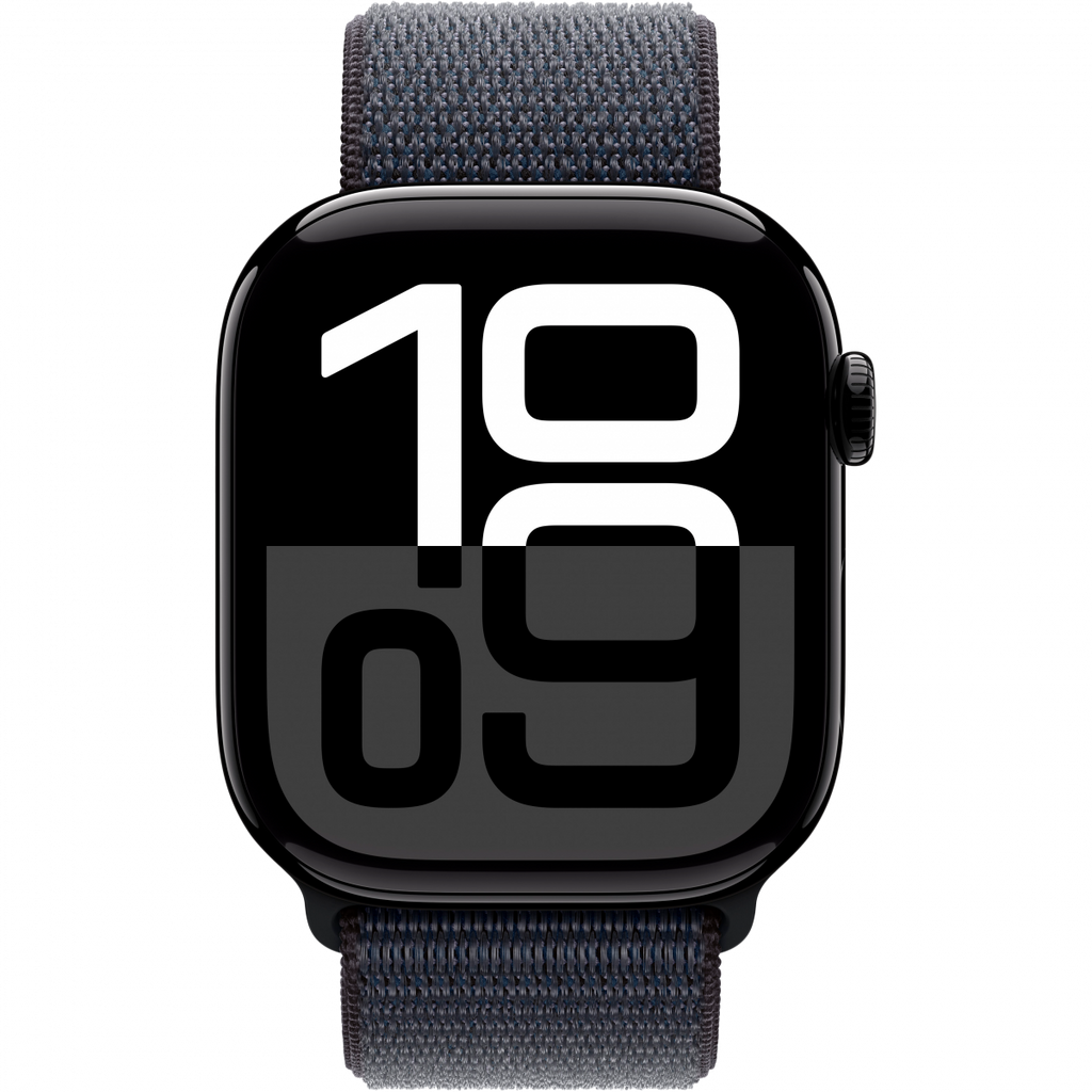Apple Watch Series 10 GPS + Cellular 46mm Jet Black Aluminium Case with Ink Sport Loop,Model A3003