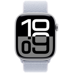 Apple Watch Series 10 GPS + Cellular 46mm Silver Aluminium Case with Blue Cloud Sport Loop,Model A3003