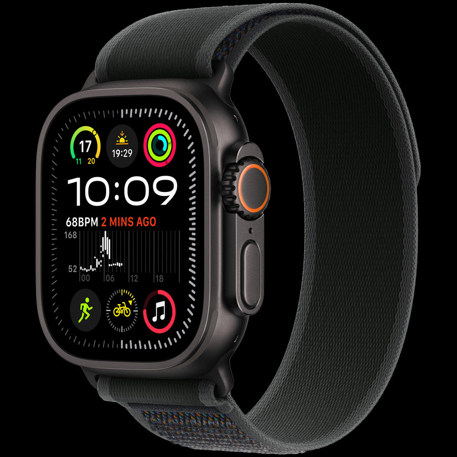 Apple Watch Ultra 2 GPS + Cellular 49mm Black Titanium Case with Black Trail Loop - S/M,Model A2986