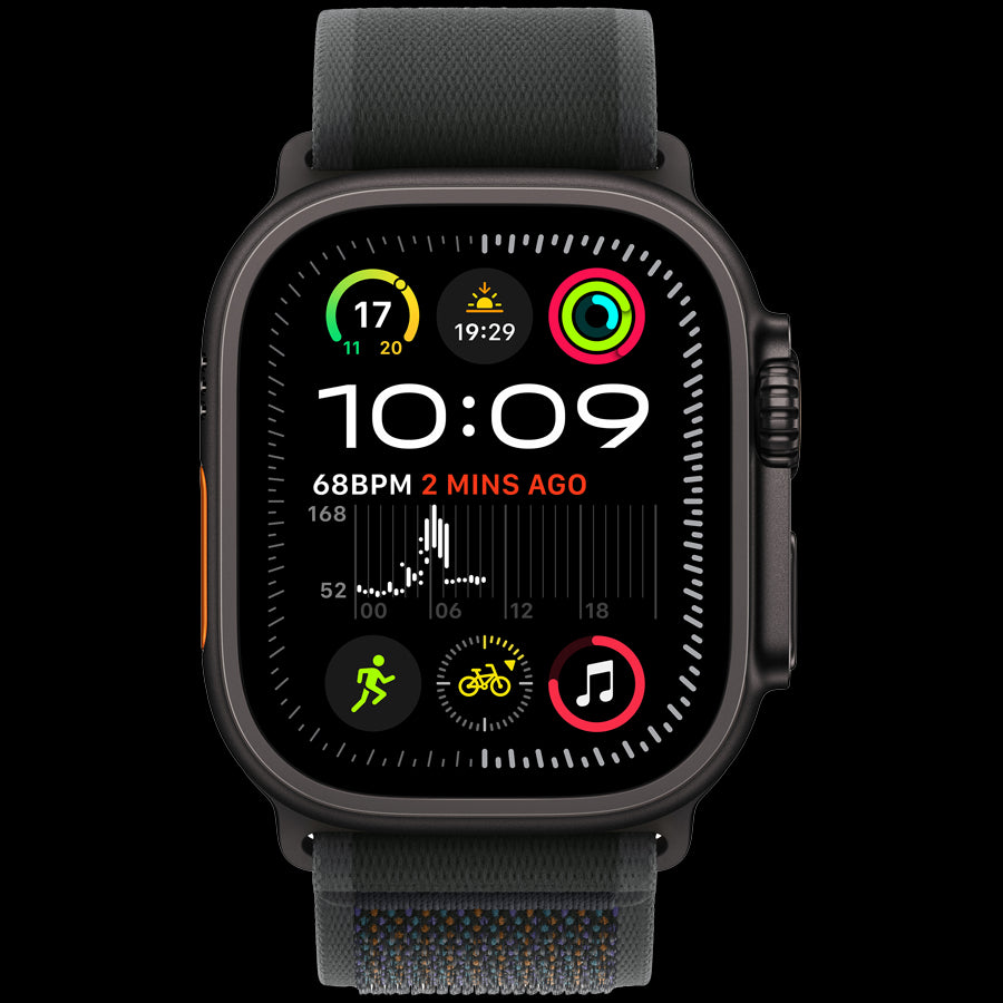 Apple Watch Ultra 2 GPS + Cellular 49mm Black Titanium Case with Black Trail Loop - S/M,Model A2986