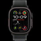 Apple Watch Ultra 2 GPS + Cellular 49mm Black Titanium Case with Black Trail Loop - S/M,Model A2986
