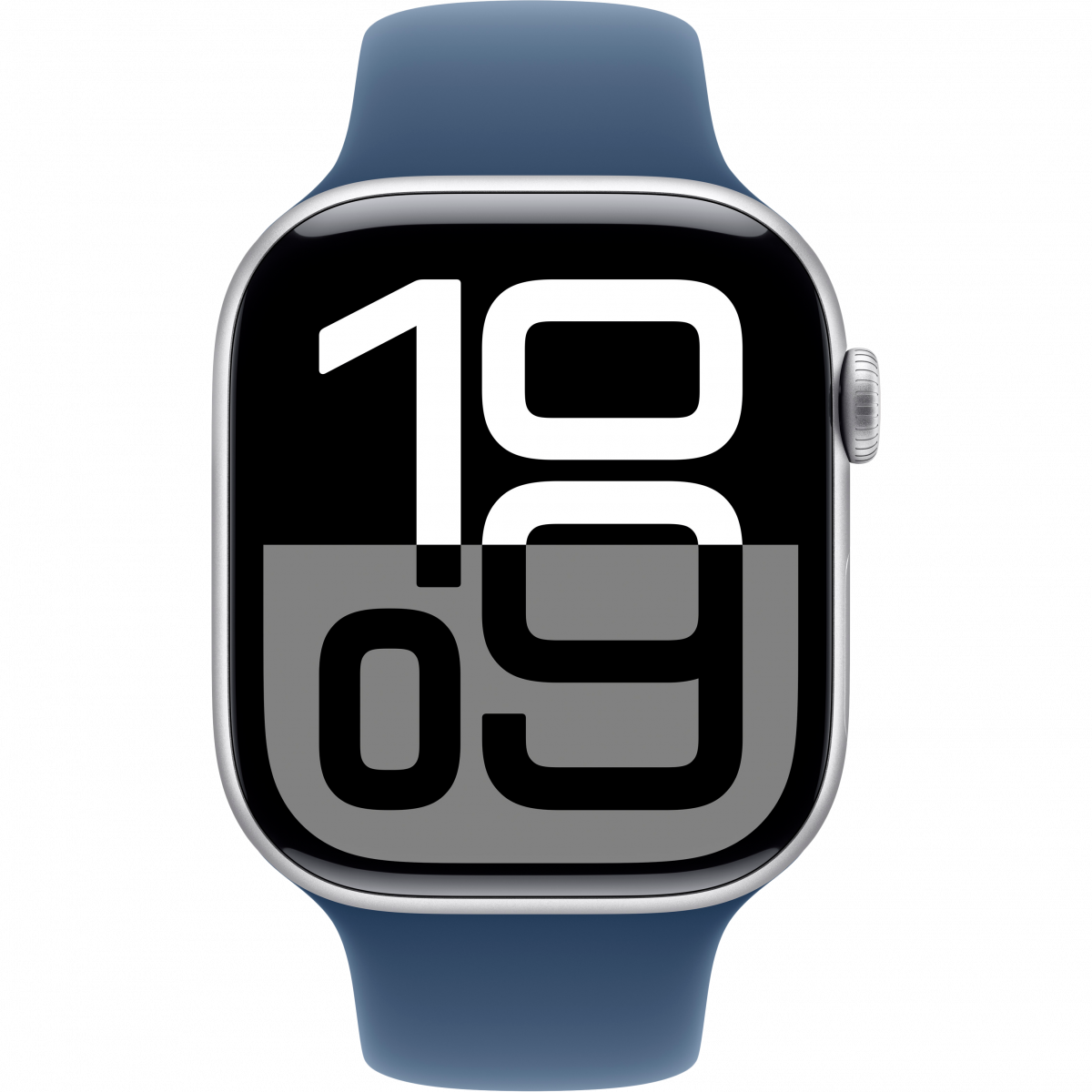 Apple Watch Series 10 GPS + Cellular 42mm Silver Aluminium Case with Denim Sport Band - M/L,Model A3001