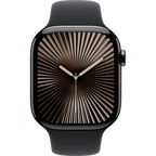 Apple Watch Series 10 GPS + Cellular 42mm Slate Titanium Case with Black Sport Band - M/L,Model A3001