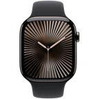 Apple Watch Series 10 GPS + Cellular 42mm Slate Titanium Case with Black Sport Band - M/L,Model A3001