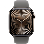 Apple Watch Series 10 GPS + Cellular 42mm Natural Titanium Case with Stone Grey Sport Band - M/L,Model A3001