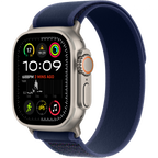 Apple Watch Ultra 2 GPS + Cellular 49mm Natural Titanium Case with Blue Trail Loop - M/L,Model A2986