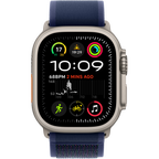 Apple Watch Ultra 2 GPS + Cellular 49mm Natural Titanium Case with Blue Trail Loop - M/L,Model A2986