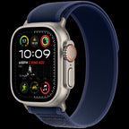 Apple Watch Ultra 2 GPS + Cellular 49mm Natural Titanium Case with Blue Trail Loop - S/M,Model A2986