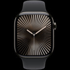 Apple Watch Series 10 GPS + Cellular 46mm Slate Titanium Case with Black Sport Band - S/M,Model A3003