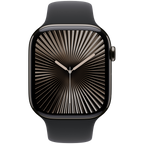 Apple Watch Series 10 GPS + Cellular 46mm Slate Titanium Case with Black Sport Band - M/L,Model A3003
