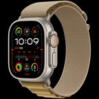 Apple Watch Ultra 2 GPS + Cellular 49mm Natural Titanium Case with Tan Alpine Loop - Small,Model A2986
