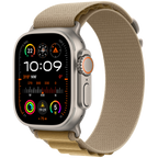 Apple Watch Ultra 2 GPS + Cellular 49mm Natural Titanium Case with Tan Alpine Loop - Medium,Model A2986